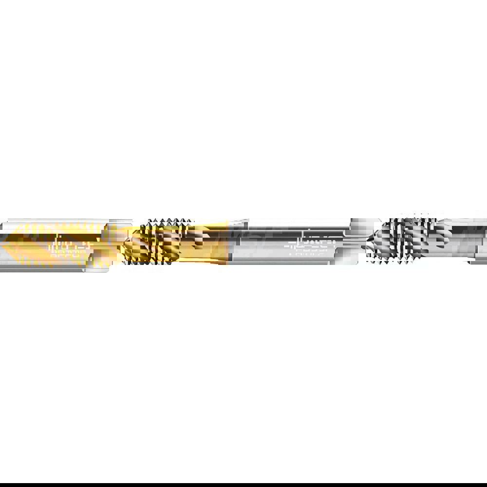Spiral Flute Tap: M2 Metric, 3 Flutes, Semi-Bottoming, 6H Class of Fit, High Speed Steel-E, TiN Coated