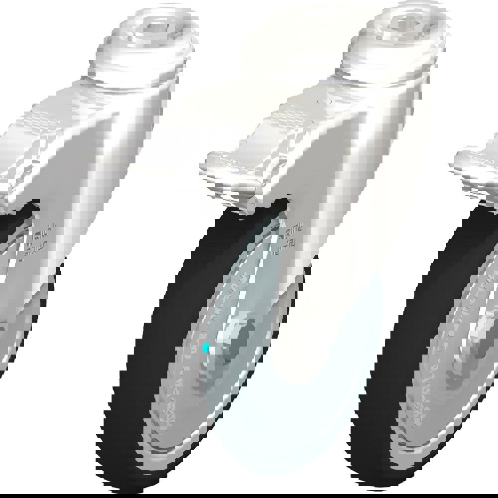 Standard Casters; Mount: Hollow Kingpin ; Caster Type: Swivel w/Brake ; Brake Type: Total-Lock Brake ; Bearing Type: Precision Ball ; Style: Single Ball ; Wheel Diameter (Inch): 4