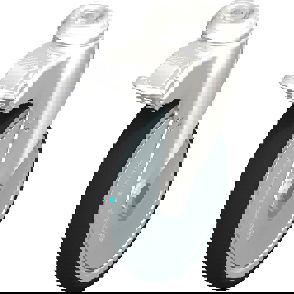 Standard Casters; Mount: Hollow Kingpin ; Caster Type: Swivel w/Brake ; Brake Type: Total-Lock Brake ; Bearing Type: Precision Ball ; Style: Single Ball ; Wheel Diameter (Inch): 5