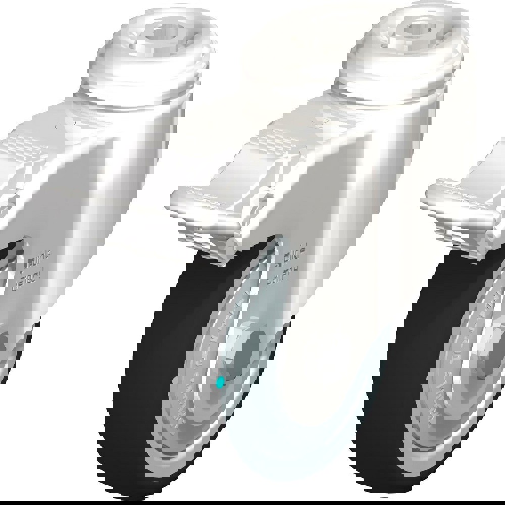 Standard Casters; Mount: Hollow Kingpin ; Caster Type: Swivel w/Brake ; Brake Type: Total-Lock Brake ; Bearing Type: Precision Ball ; Style: Single Ball ; Wheel Diameter (Inch): 3-1/8