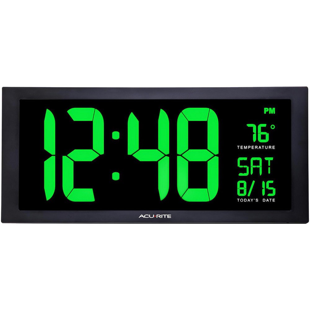Clocks & Multi-Function Clocks; Type: Digital ; Color: Green; Black