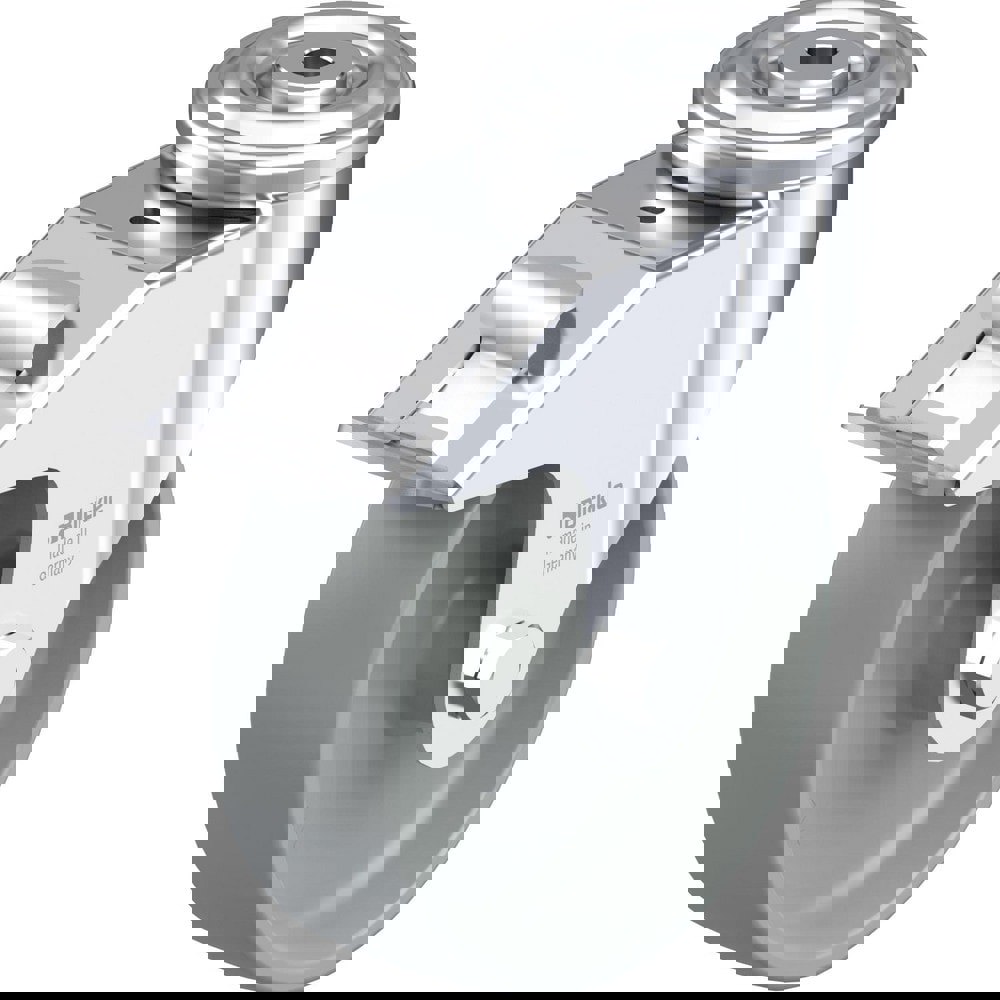 Standard Casters; Mount: Hollow Kingpin ; Caster Type: Swivel ; Bearing Type: Precision Ball ; Style: Double Ball ; Wheel Diameter (Inch): 8 ; Wheel Width (Inch): 1-9/16