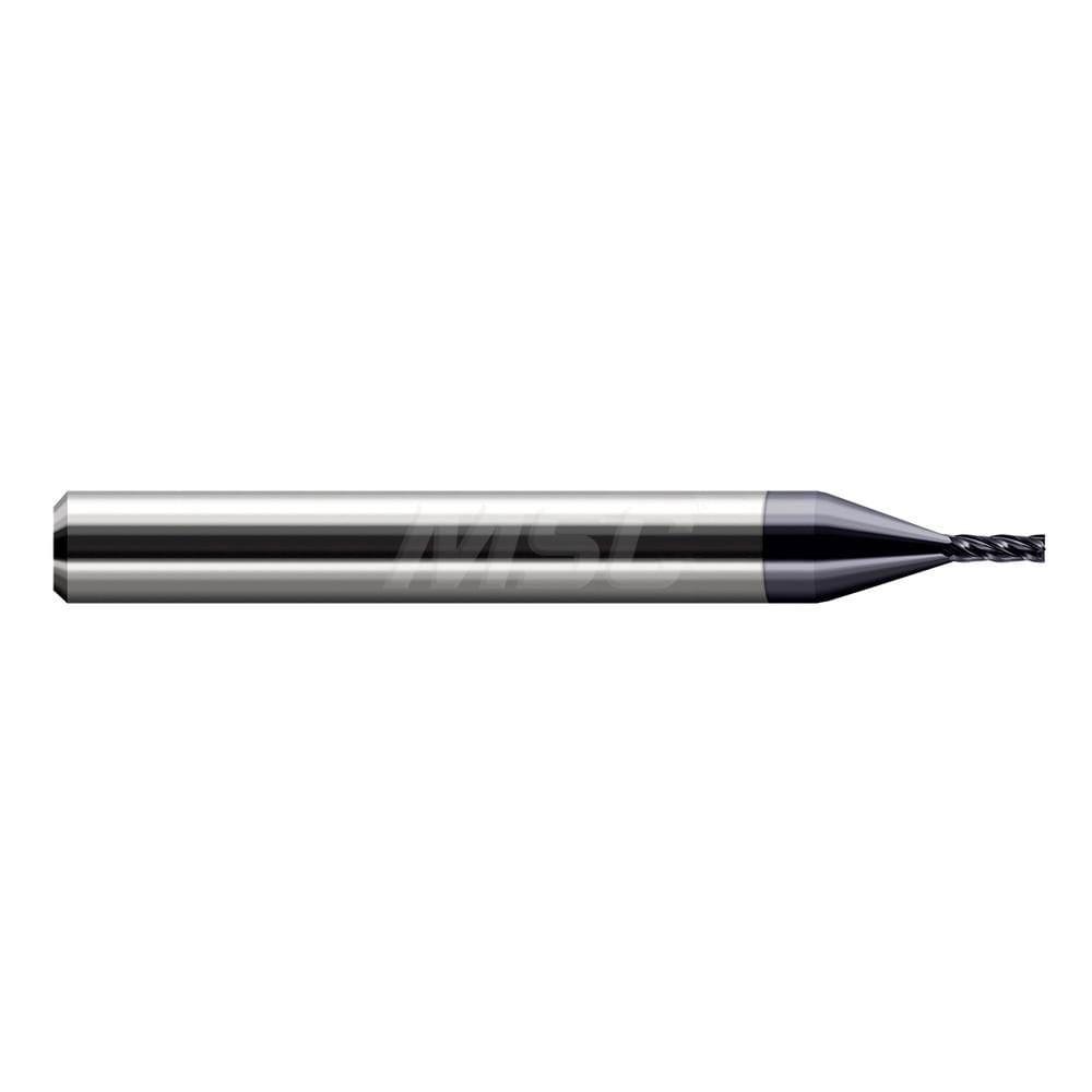 Square End Mill: 1/8'' Dia, 3/8'' LOC, 2'' OAL, 4 Flutes, Solid Carbide