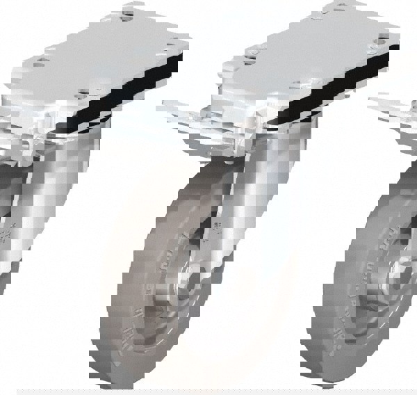 Swivel Top Plate Caster: Solid Rubber, 5