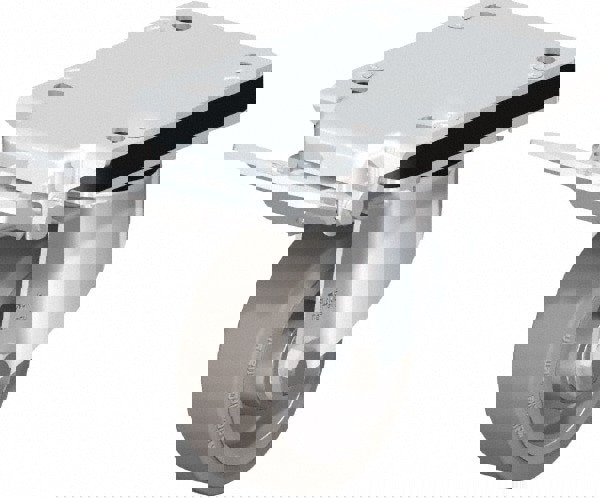 Swivel Top Plate Caster: Solid Rubber, 4