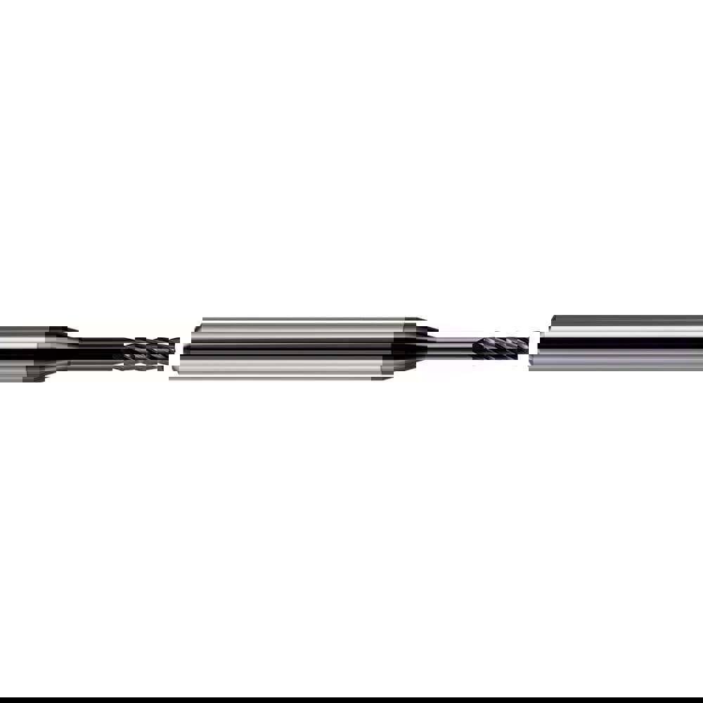 Square End Mill: 0.07'' Dia, 0.21'' LOC, 1/8'' Shank Dia, 1-1/2'' OAL, 2 Flutes, Solid Carbide