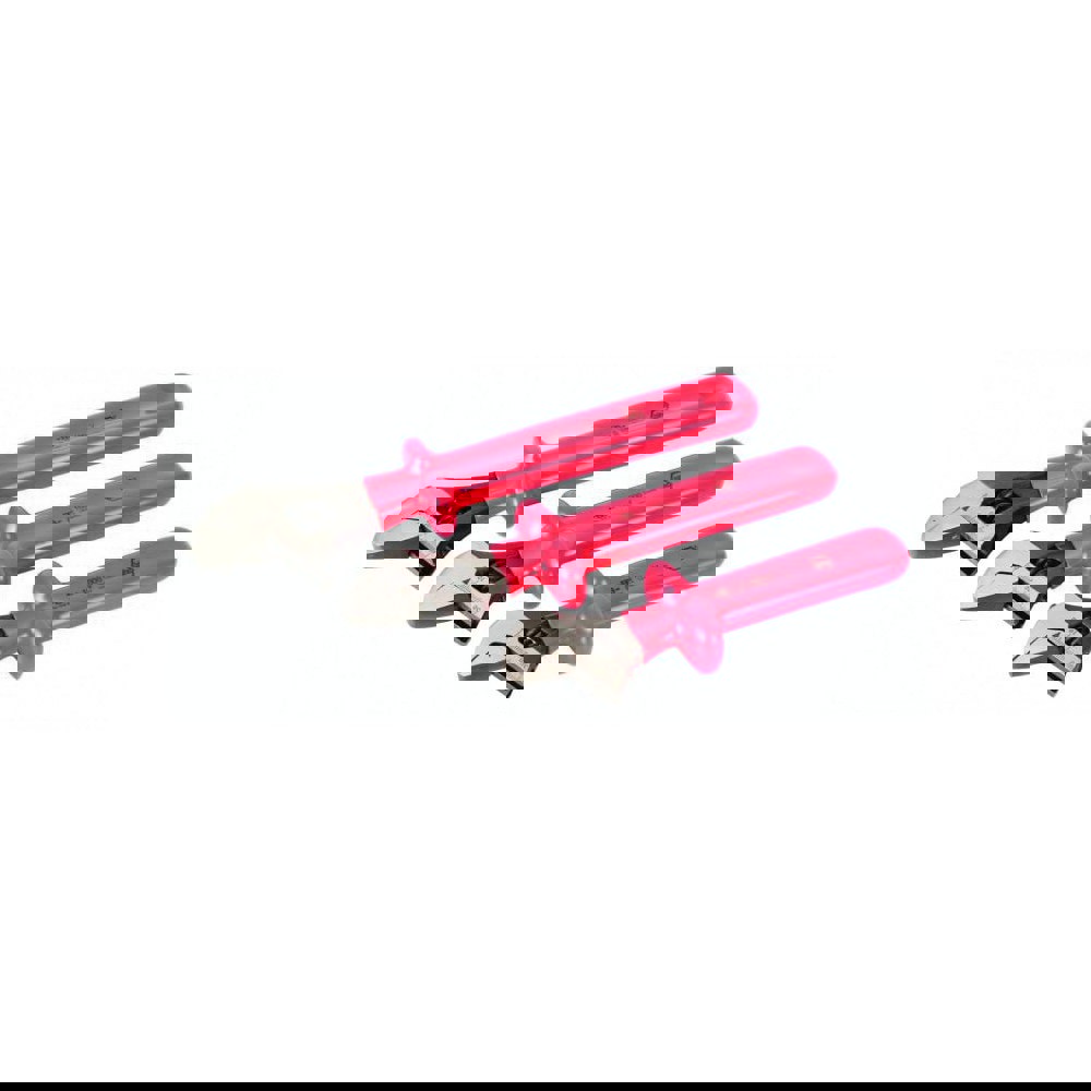 Insulated Adjustable Wrench Set: 3 Pc, 10