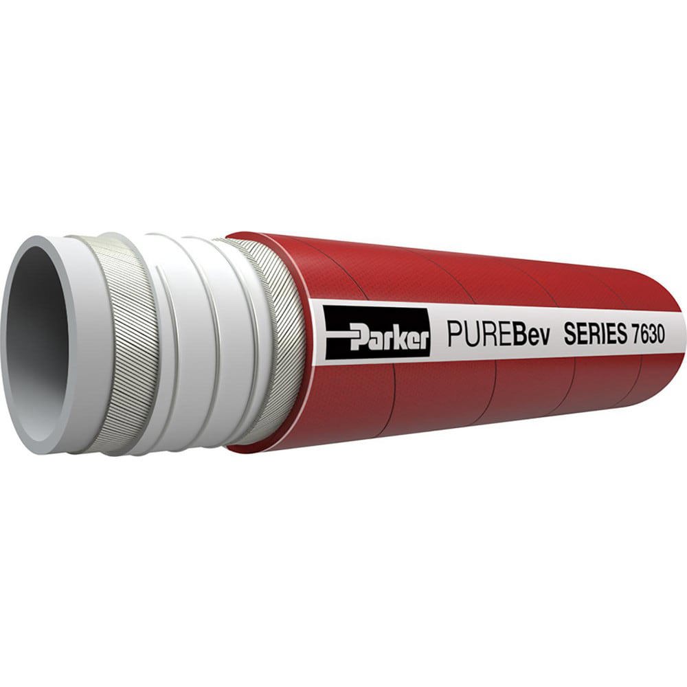 Food & Beverage Hose; Connection Type: Clamp-on ; Minimum Working Temperature (Deg F): -40 ; Maximum Working Temperature (F): 248.000 ; Maximum Working Pressure (Psi - 3 Decimals): 250.000 ; Material: Rubber ; Color: Red