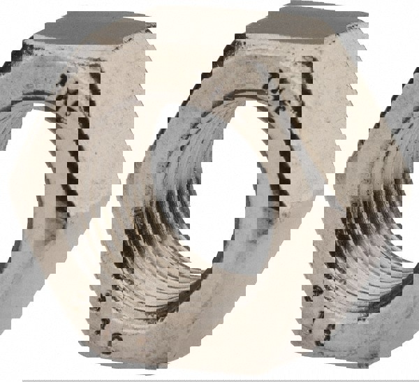 Hex Nut: 1/2-20, Grade 316 Stainless Steel, Bright/Uncoated Finish