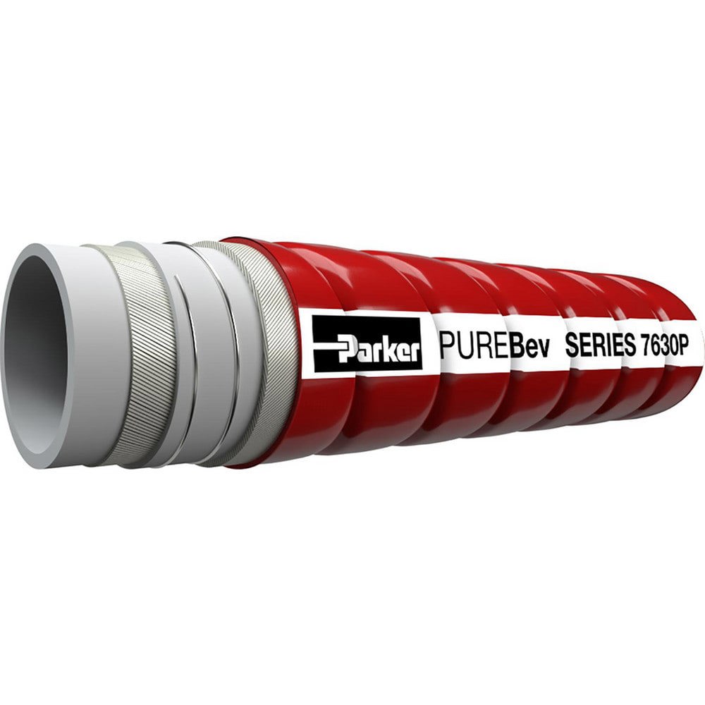 Food & Beverage Hose; Connection Type: Clamp-on ; Minimum Working Temperature (Deg F): -40 ; Maximum Working Temperature (F): 248.000 ; Maximum Working Pressure (Psi - 3 Decimals): 250.000 ; Material: Rubber ; Color: Red