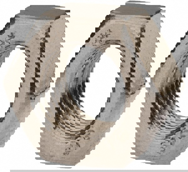 Hex Nut: 7/16-20, Grade 316 Stainless Steel, Bright/Uncoated Finish