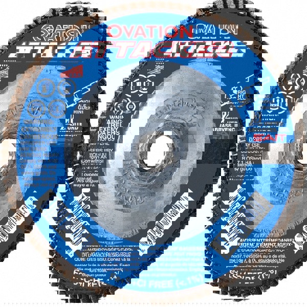 Flap Disc: 5/8-11 Hole, 60 Grit, Zirconi