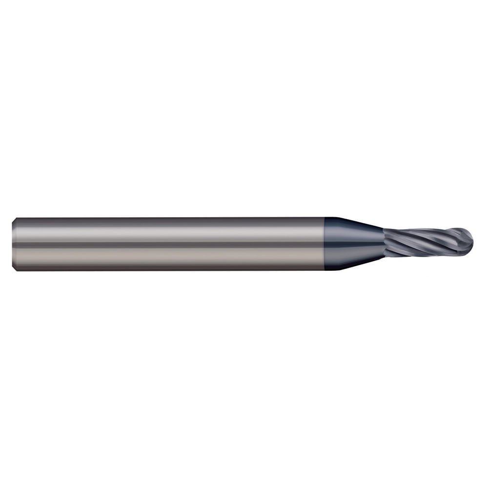 Ball End Mills; Mill Diameter (Inch): 5/64in ; Mill Diameter (Decimal Inch): 0.0780in ; Number Of Flutes: 6 ; End Mill Material: Solid Carbide ; Length of Cut (Inch): 15/64in ; Shank Diameter (Inch): 1/4in