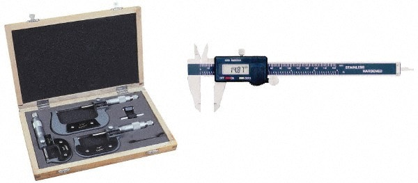 Mechanical Outside Micrometer Set: 0 to 3