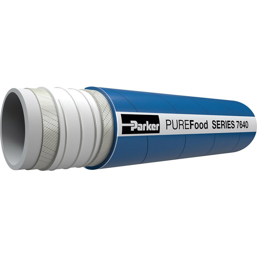 Food & Beverage Hose; Connection Type: Clamp-on ; Minimum Working Temperature (Deg F): -13 ; Maximum Working Temperature (F): 176.000 ; Maximum Working Pressure (Psi - 3 Decimals): 150.000 ; Material: Rubber ; Color: Blue