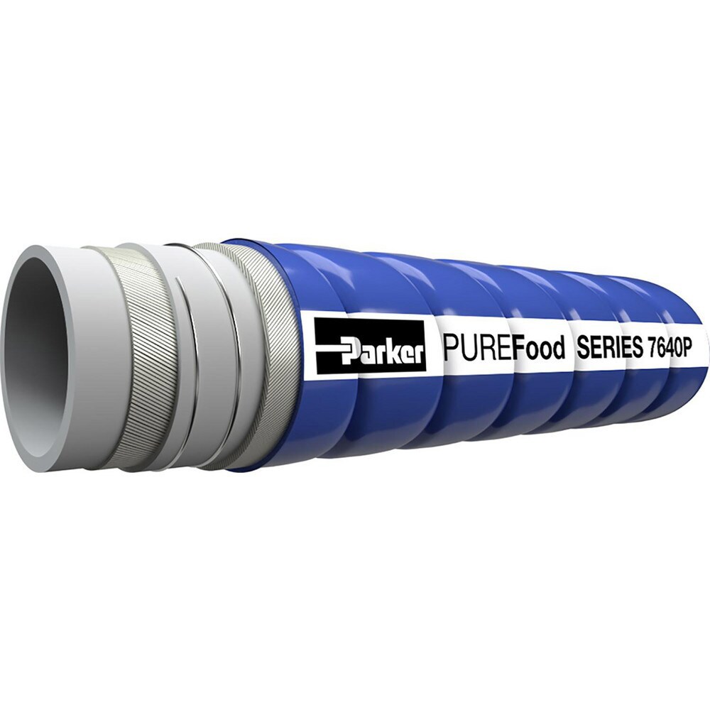 Food & Beverage Hose; Connection Type: Clamp-on ; Minimum Working Temperature (Deg F): -13 ; Maximum Working Temperature (F): 176.000 ; Maximum Working Pressure (Psi - 3 Decimals): 150.000 ; Material: Rubber ; Color: Blue