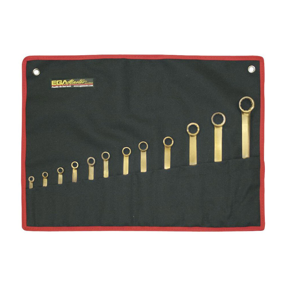 Wrench Sets; Set Type: Combination Wrench Set ; System Of Measurement: Metric ; Size Range: 8 mm to 22 mm ; Container Type: Nylon Pouch ; Material: Beryllium Copper ; Finish Coating: Sandblasted
