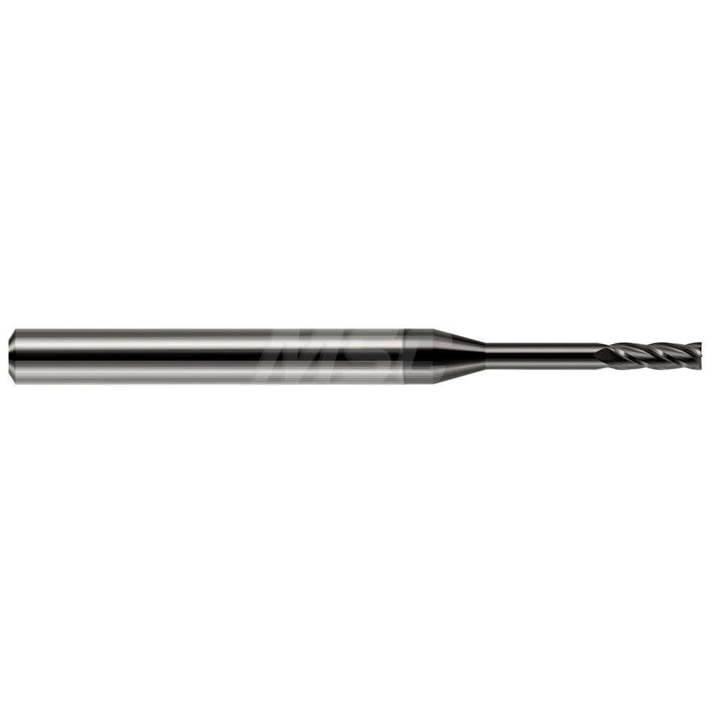 Square End Mill: 1/64'' Dia, 1/16'' LOC, 1.5'' OAL, 4 Flutes, Solid Carbide