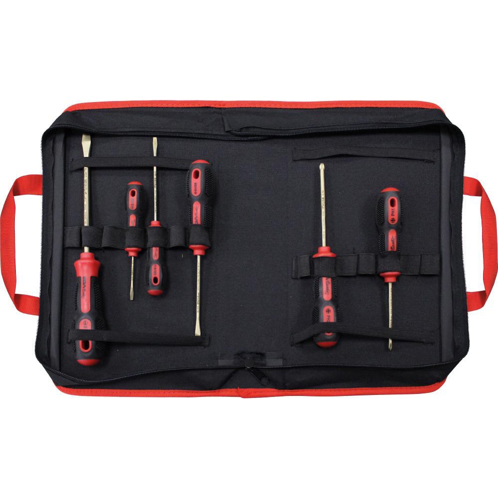 Screwdriver Sets; Screwdriver Types Included: Phillips , Slotted ; Container Type: Plastic Case ; Tether Style: Tether Capable ; Finish: Polished ; Number Of Pieces: 6 ; Insulated: No