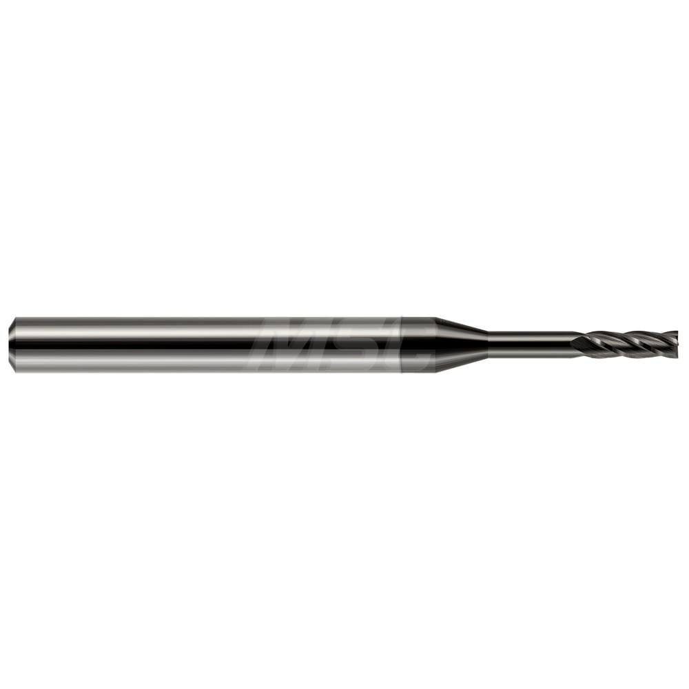 Square End Mill: 0.093'' Dia, 0.279'' LOC, 1.5'' OAL, 3 Flutes, Solid Carbide