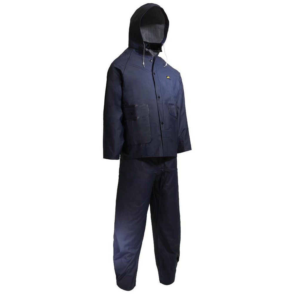 Rain & Chemical Wear; Garment Style: Suit with Pants ; Size: 3X-Large ; Gender: Unisex ; Color: Yellow ; Material: PVC on Polyester ; Garment Type: General Purpose; Rain