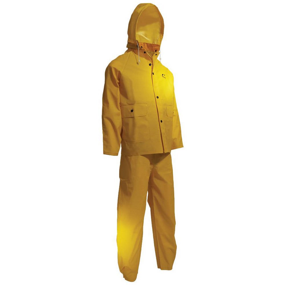 Rain & Chemical Wear; Garment Style: Suit with Pants ; Size: 3X-Large ; Gender: Unisex ; Color: Blue ; Material: PVC on Polyester ; Garment Type: General Purpose; Rain