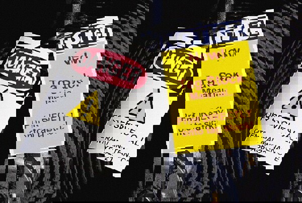 Label Maker Label: White, Heavy-Duty Paper Stock, 3-1/4