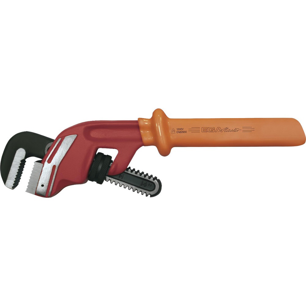 Pipe Wrenches; Wrench Type: Heavy-Duty Pipe; Offset ; Maximum Pipe Capacity (Inch): 1 ; Overall Length (Inch): 8 ; Material: Ductile Iron; Alloy Steel; Chromium-Vanadium Steel ; Jaw Texture: Serrated