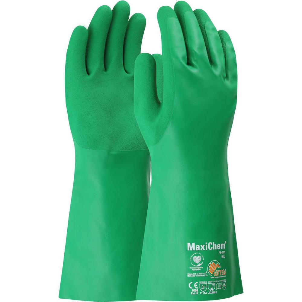 Chemical Resistant Gloves: MaxiChem 76-380, Nitrile-Coated, Nitrile, Supported, General Purpose Chemical Resistant Gloves