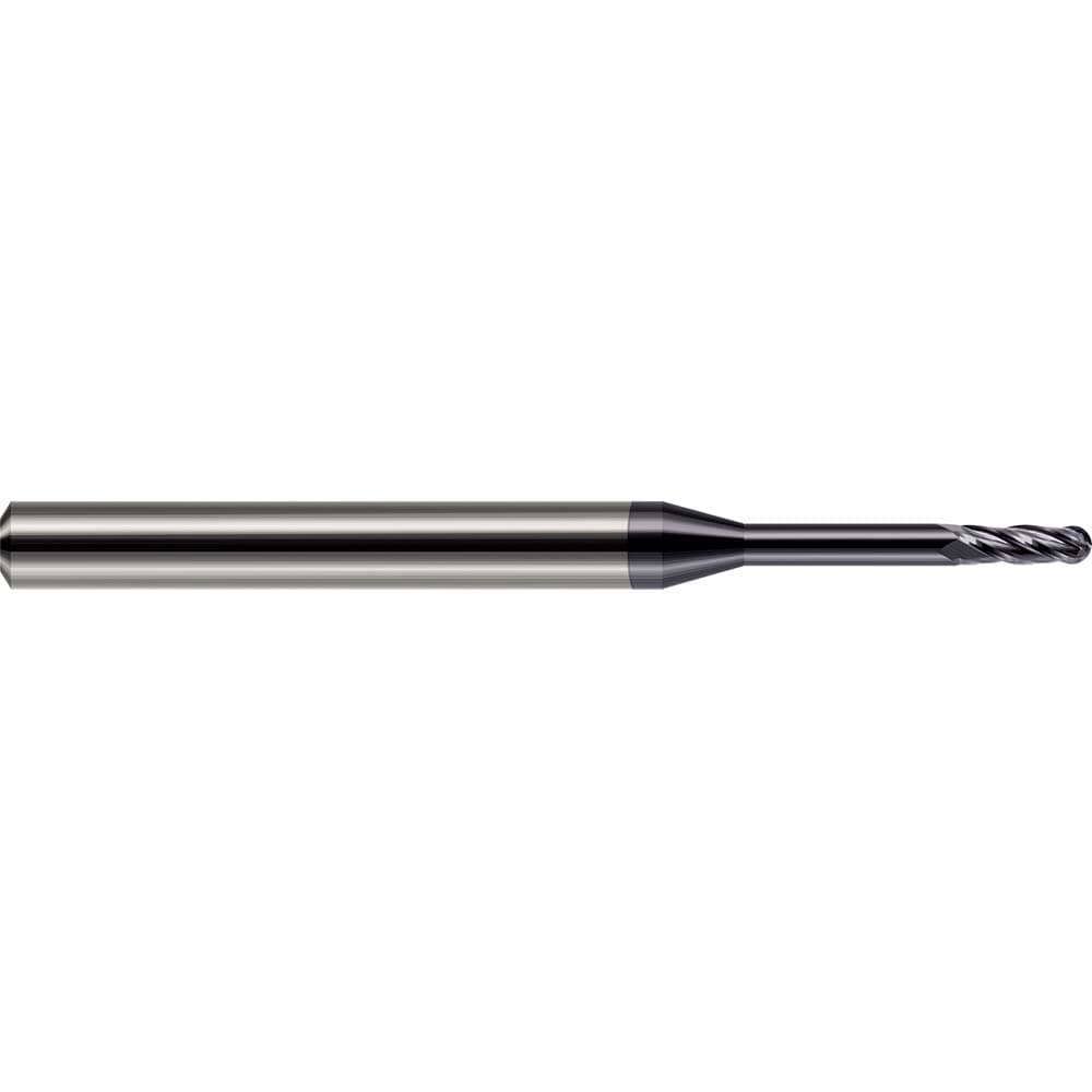 Ball End Mills; Mill Diameter (Inch): 9/64in ; Mill Diameter (Decimal Inch): 0.1406in ; Number Of Flutes: 4 ; End Mill Material: Solid Carbide ; Shank Diameter (Inch): 3/16in ; Shank Diameter (Decimal Inch): 0.1875