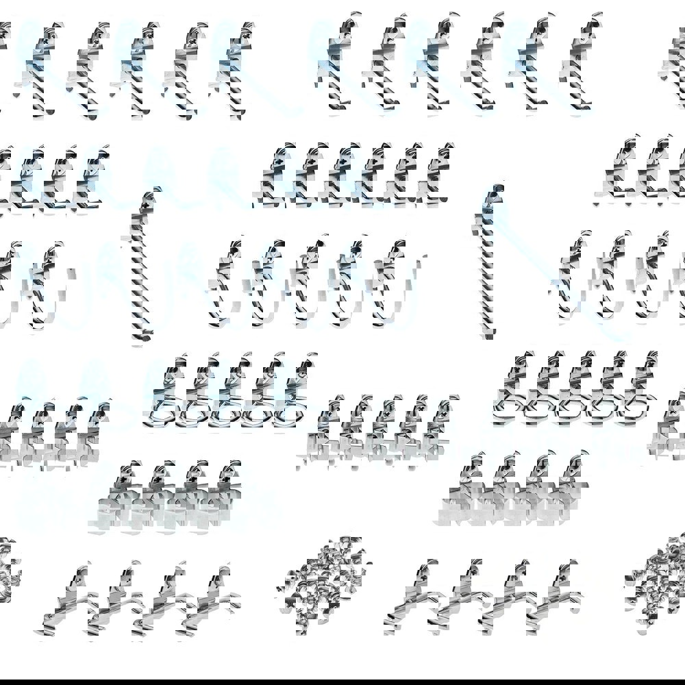 64 Piece Pegboard Hook Set, 302 Stainless Steel