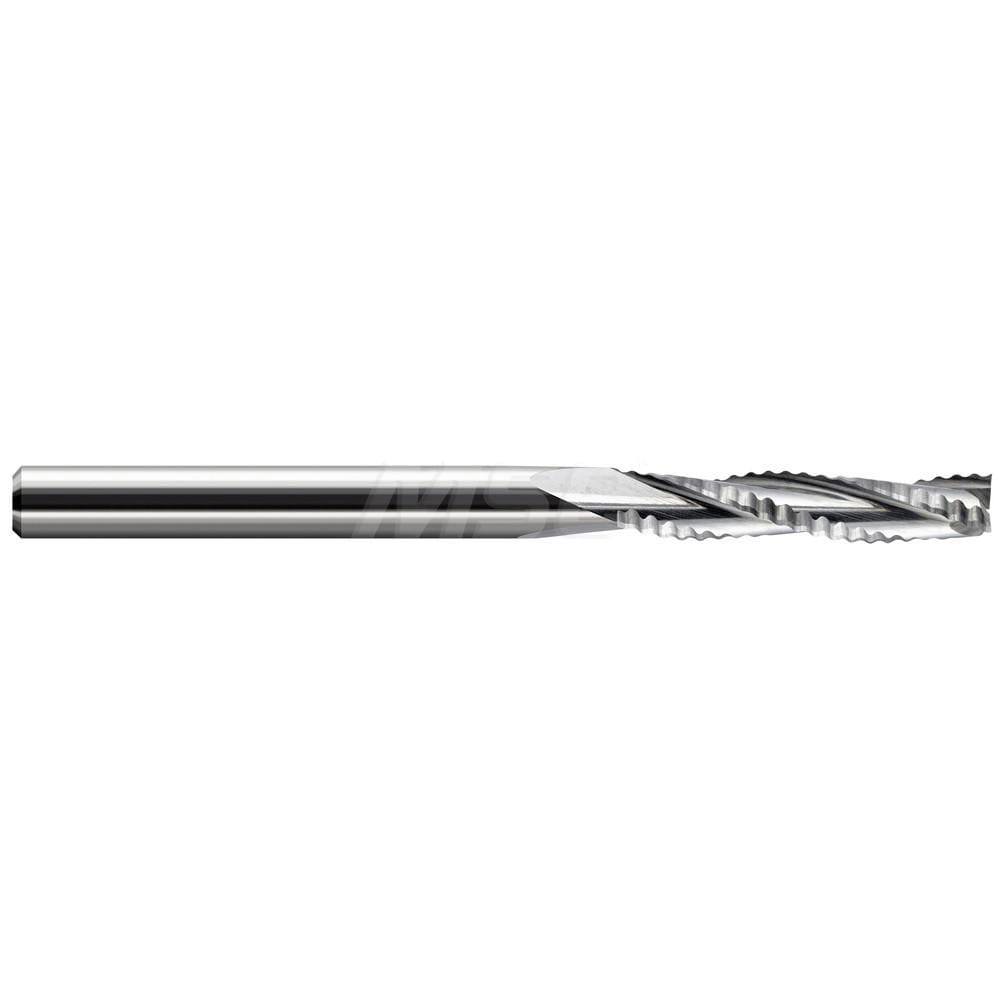 Square End Mill: 1/8'' Dia, 5/8'' LOC, 2'' OAL, 3 Flutes, Solid Carbide