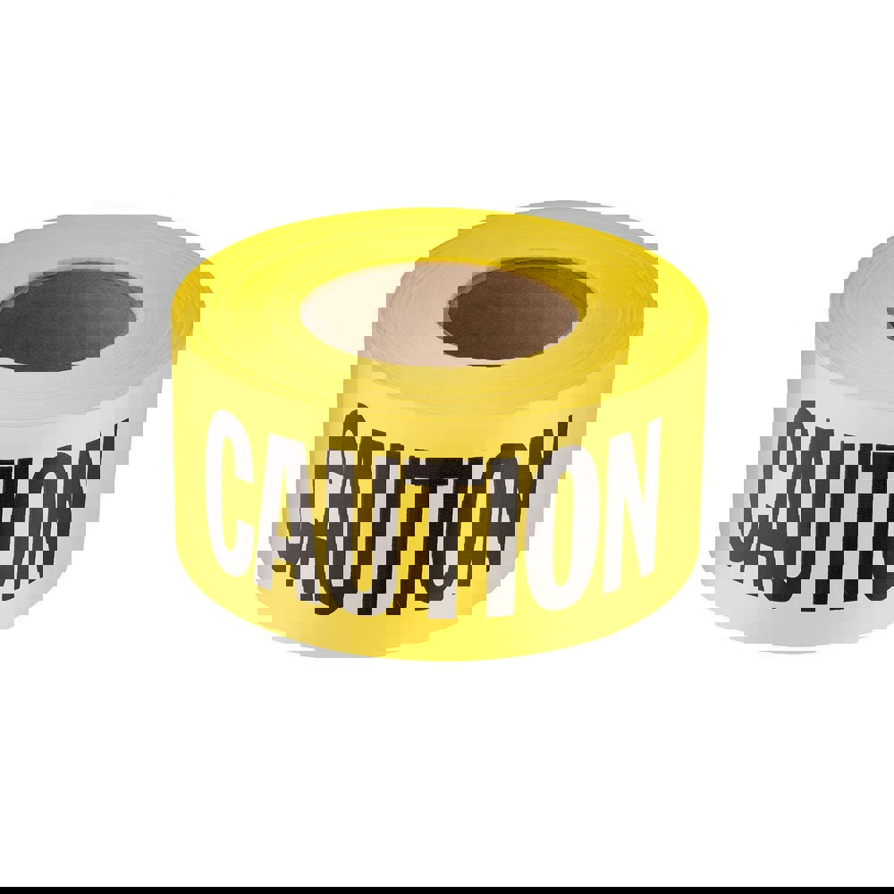 Barricade & Flagging Tape; Tape Type: Tape; Marked; ANSI Warning ; Legend: Caution Cuidado ; Material: Plastic ; Thickness (mil): 2 ; Overall Length: 1000.00 ; Roll Length (Feet): 1000