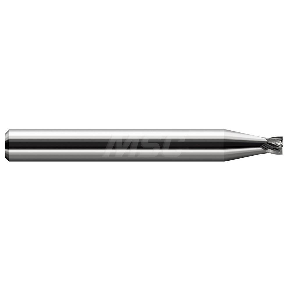 Square End Mill: 0.062'' Dia, 3/64'' LOC, 1.5'' OAL, 4 Flutes, Solid Carbide