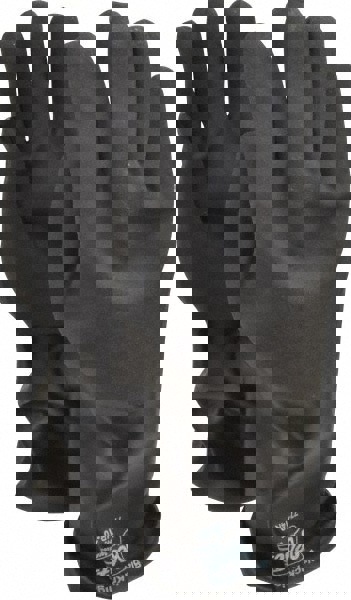 Chemical Resistant Gloves: Large, 30 mil Thick, Polyvinylchloride-Coated, Polyvinylchloride, Supported