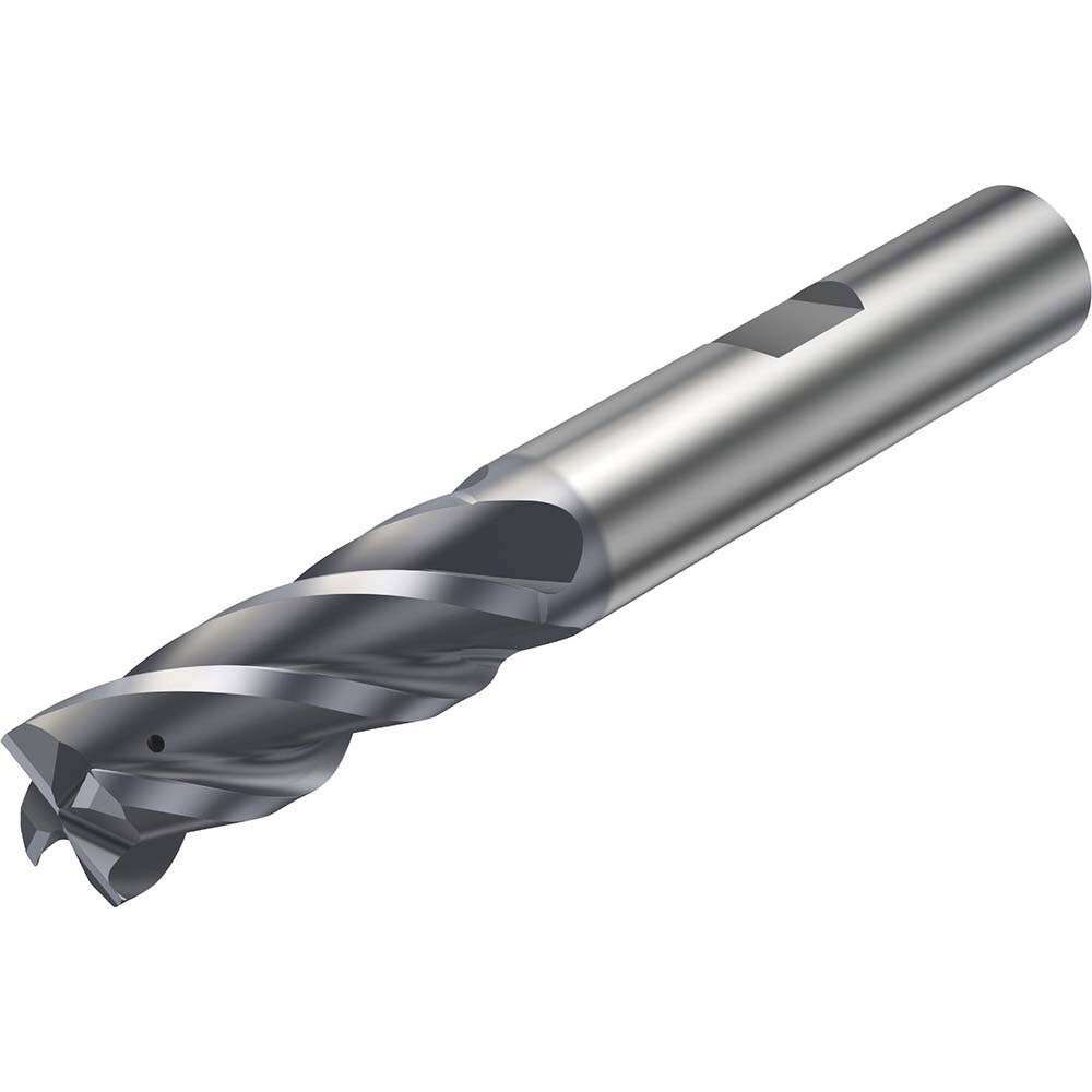 Corner Chamfer End Mill: 16 mm Dia, 34 mm LOC, 4 Flutes, 0.25 mm Chamfer Width, Solid Carbide