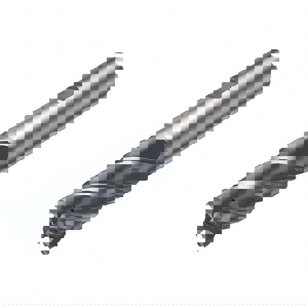 Corner Radius End Mill: 12 mm Dia, 26 mm LOC, 2 mm Radius, 4 Flutes, Solid Carbide
