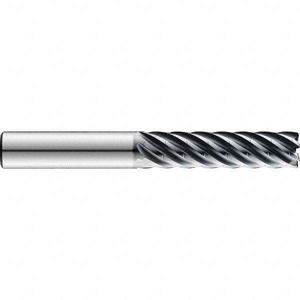 Square End Mill: 1/2'' Dia, 1-1/2'' LOC, 1/2'' Shank Dia, 3-1/2'' OAL, 7 Flutes, Solid Carbide