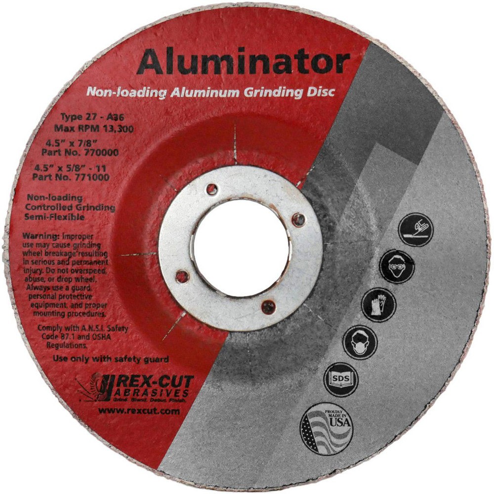 Deburring Wheels; Wheel Diameter (Inch): 4-1/2 ; Face Width (Inch): 1/4 ; Center Hole Size (Inch): 7/8 ; Abrasive Material: Aluminum Oxide ; Grade: Very Coarse ; Wheel Type: Type 27