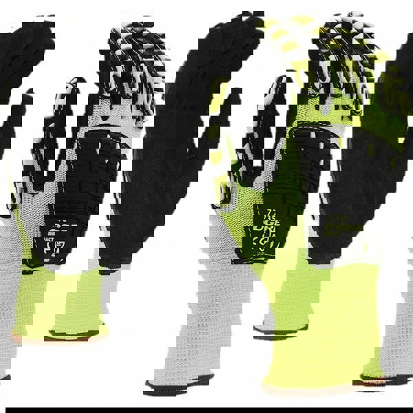 General Purpose Work Gloves: Large, Nitrile Coated, Polyester