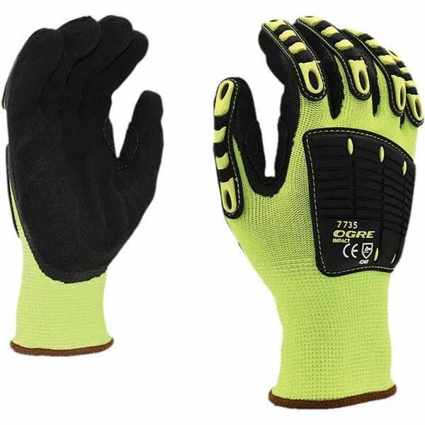 General Purpose Work Gloves: Small, Nitrile Coated, Polyester