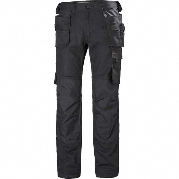 Work Pants: General Purpose, Cotton & Polyester, Black, 32