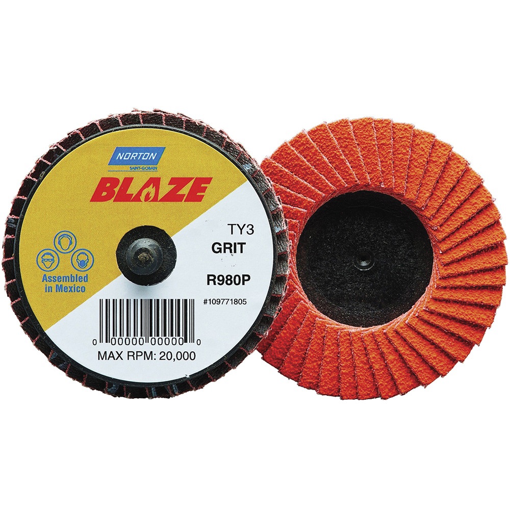 Flap Disc: 40 Grit, Ceramic Alumina, Type 27