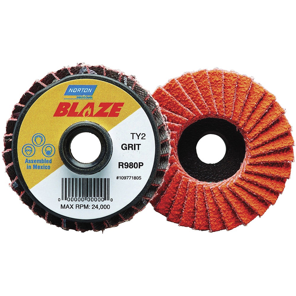 Flap Disc: 120 Grit, Ceramic Alumina, Type 27