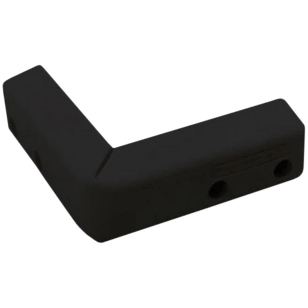 Bumpers; Mount Type: Screw ; Bumper Material: Rubber ; Shape: Corner ; Overall Width: 15 ; Overall Height: 2.5in ; Color: Black