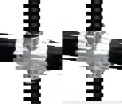 Pipe Rail Fittings; Rail Fitting Type: Cross ; Type: Cross ; Material: Aluminum ; Pipe Size (Inch): 1-1/4 ; Manufacturer's Part Number: 7-7 ; Finish Coating: Bright