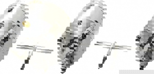 Self-Centering Manual Lathe Chuck: 3-Jaw, 6-1/4