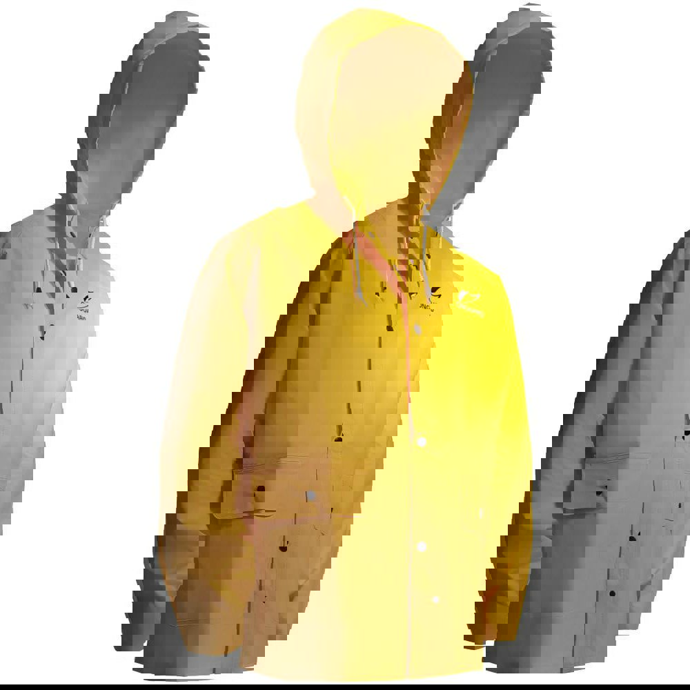 Rain & Chemical Wear; Garment Style: Rain Jacket ; Size: 3X-Large ; Gender: Unisex ; Color: Yellow ; Material: Nylon; PVC ; Sleeve Length: 36.5in