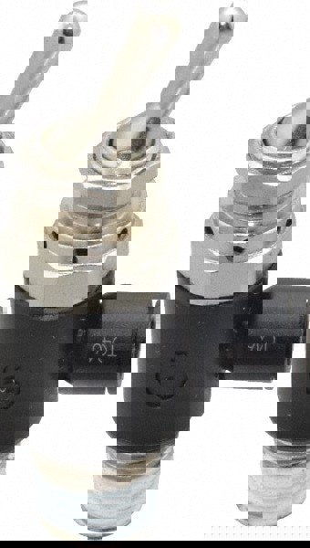 Push-To-Connect Tube Fitting: Manually Operated 3-Way Venting Valve, 1/4