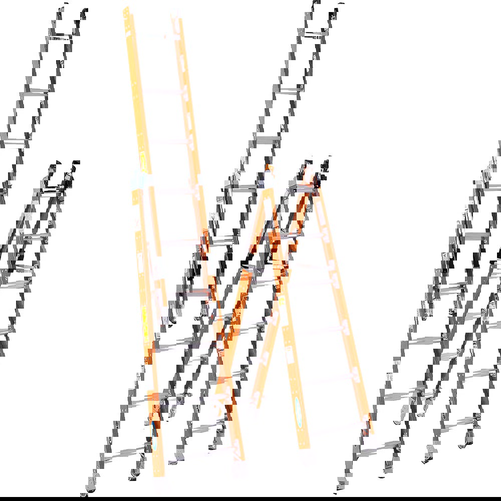 6-Step Fiberglass Step Ladder: Type IAA, 375 lb Capacity, 6' High